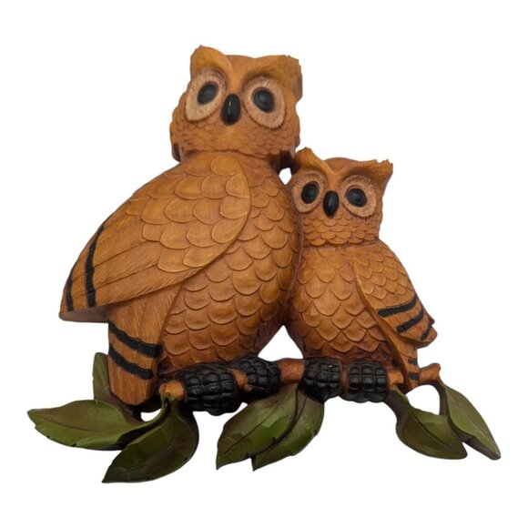VTG Homco Owl Hanging Plaque Wall Art Hoot Owls 7403 Set of 2 Retro MCM Wildlife - Picture 11 of 11